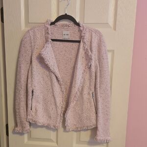 NIC+ZOE‎ Soft Pink Frayed Blazer